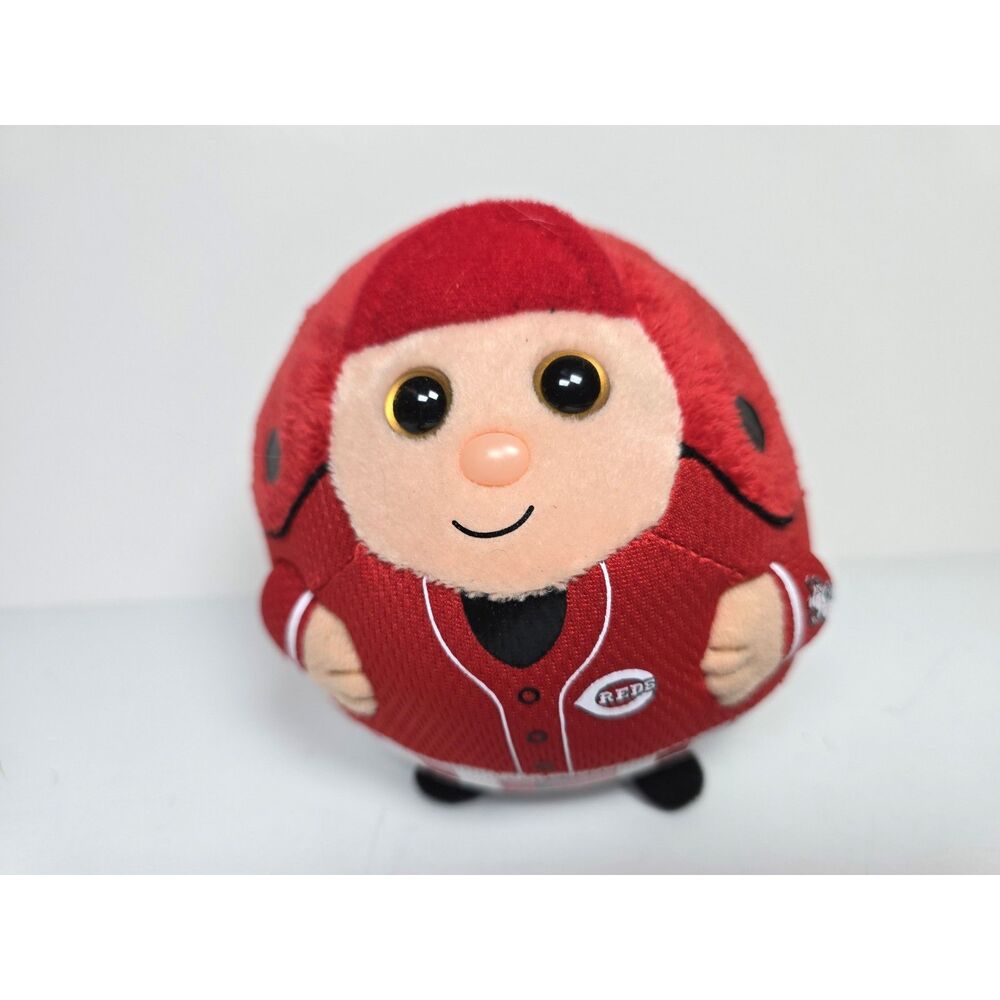 Ty MLB Cincinnati Reds Baseball Mascot Plush 5" Round Stuffed Toy